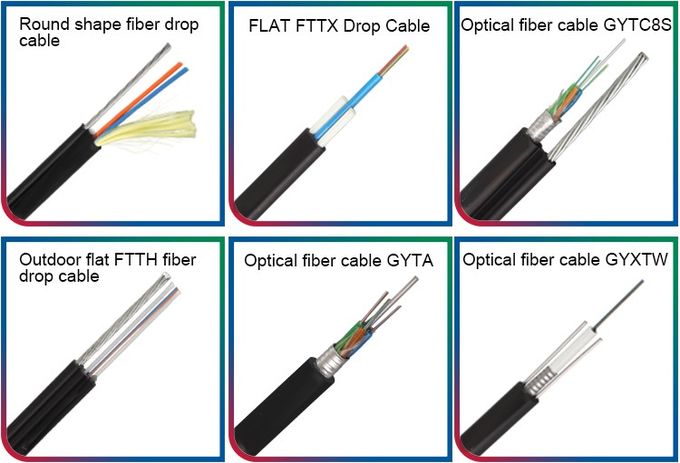 GYTS, GYFTY GJYXCH, GYXTW, ADSS, câbles optiques extérieurs d'intérieur 2 de fibre de câble d'interface de FTTH