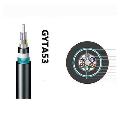 Bande en acier enterrée Direct 12 blindés prix de câble optique de fibre de 96 noyaux par mètre GYTA53