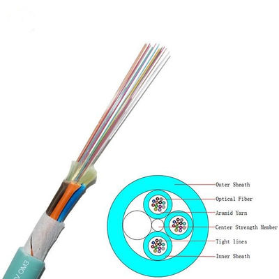 Câble optique d'intérieur de fibre de tampon serré de noyau de GJFJV OM3 36