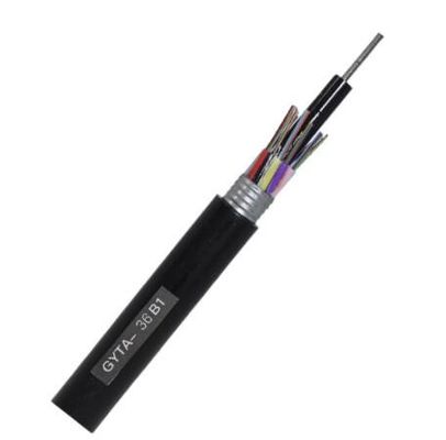 Câble optique extérieur blindé de fibre d'enterrement direct de G657a GYTA