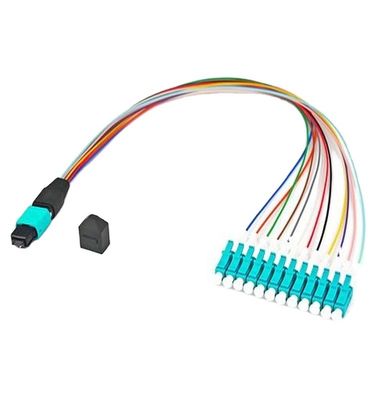Noyau blindé Fc Mpo/Pc Mtp du duplex 8 à la corde de correction optique de la fibre Mpo-LC
