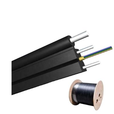 Câble optique plat extérieur d'intérieur de fibre du noyau FTTH de GJYXFCH 2