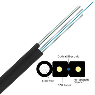 Câble d'interface optique d'intérieur de fibre de FTTH 2 4 6 8 12 16 24 noyaux avec la veste de LSZH
