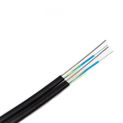 Ftth aérien extérieur 24 fibre de câble à fibres optiques de 12 noyaux autosuffisante