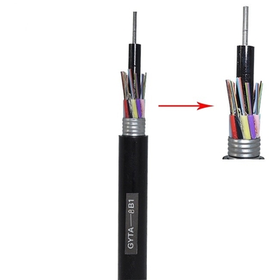 Le conduit optique blindé extérieur du câble GYTA de fibre a enterré 24 32 48 84 96 144 288 noyaux