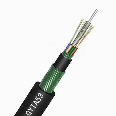 Bande en acier enterrée Direct 12 blindés prix de câble optique de fibre de 96 noyaux par mètre GYTA53