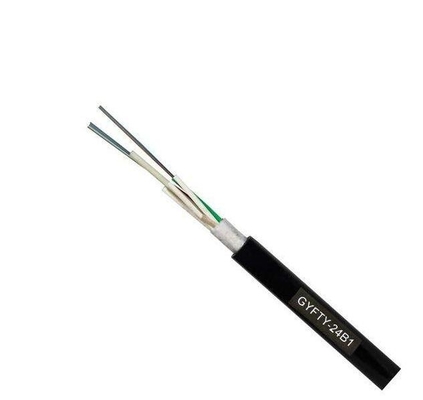 Mode unitaire extérieur G652D FRP 12 24 48 câble optique GYFTY de fibre de 96 noyaux