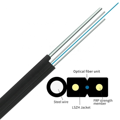 GJYXCH 1 2 4 fil d'acier du noyau G657A1 ou câble d'interface optique de fibre de noir de FRP