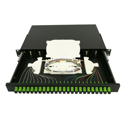 Tableau de connexions optique de épissure de fibre de bâti de support du noyau SC/FC/ST/LC de FTTH 12-24