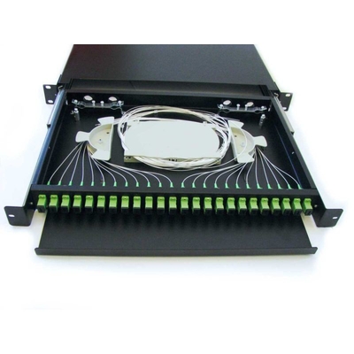 Tableau de connexions optique de épissure de fibre de bâti de support du noyau SC/FC/ST/LC de FTTH 12-24