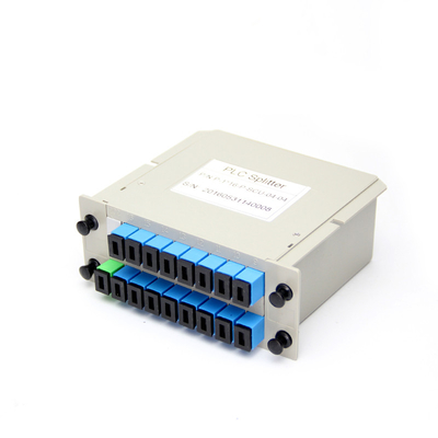 Type diviseur de fibre optique de cassette de connecteurs de Sc UPC de boîte d'ABS de diviseur de PLC de bâti de support de 1X16