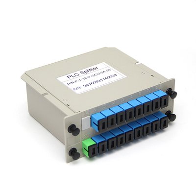Type diviseur de fibre optique de cassette de connecteurs de Sc UPC de boîte d'ABS de diviseur de PLC de bâti de support de 1X16