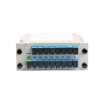 Type diviseur de fibre optique de cassette de connecteurs de Sc UPC de boîte d'ABS de diviseur de PLC de bâti de support de 1X16