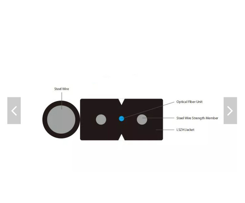 1 2 4core extérieurs d'intérieur FTTH interface le câble optique unimodal de fibre du câble GJYXCH
