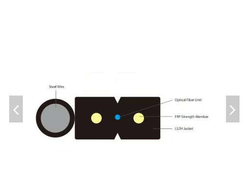 Câble d'interface autosuffisant extérieur du câble optique FTTH de fibre de GJYXFCH Dual Core simple
