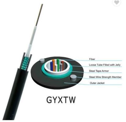 Le câble optique blindé de fibre de GYXTW dactylographie le câble direct d'enterrement
