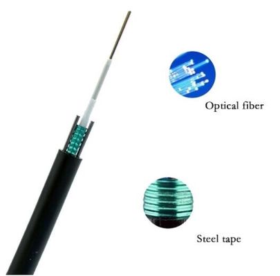 2 4 6 8 10 12 24 câbles optiques blindés aérien de fibre de mode unitaire du noyau GYXTW