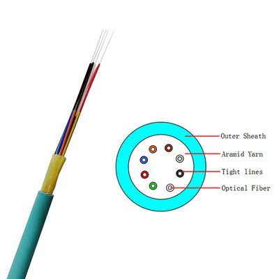 Câble optique tendu de fibre de mode unitaire de noyau du tampon 8 pour la communication GJFJV