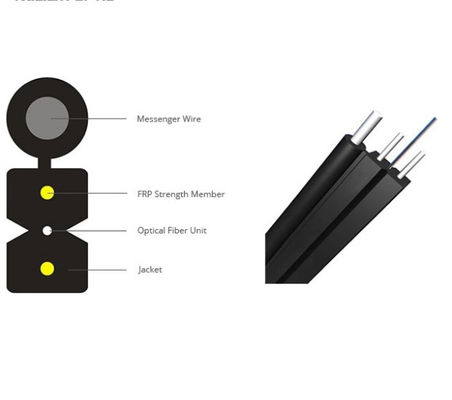 Câble optique extérieur d'intérieur de fibre du noyau FTTH du noyau 4 du noyau 2 de G657A1 G657A2 1