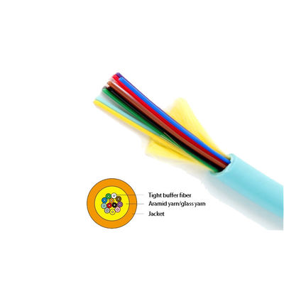 Tampon serré Aqua Fiber Optic Cable de distribution de GJFJV-X millimètre OM3