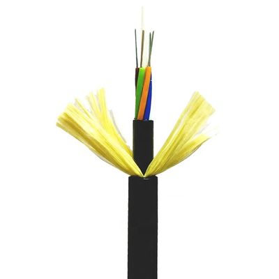 Double câble optique diélectrique aérien de fibre du noyau ADSS de la veste OS1 OS2 48