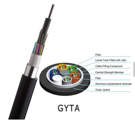 Câble à fibre optique GYTA de noyaux blindés extérieurs du câble 2-288