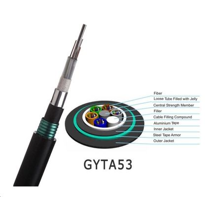 Câble à fibre optique GYTA de noyaux blindés extérieurs du câble 2-288