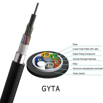 Câble optique Non-blindé extérieur optique de fibre de 4 noyaux du mode unitaire GYTA/câble de communication