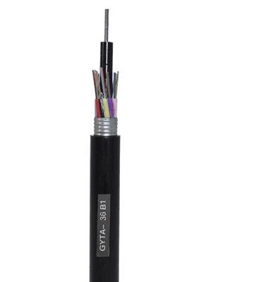 Câble optique extérieur blindé de fibre d'enterrement direct de G657a GYTA
