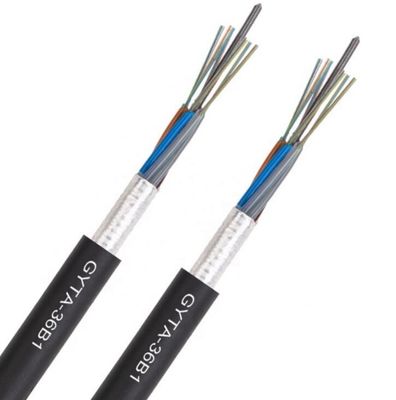 Câble optique en acier optique de fibre de porteur g652 axial de fibre de GYTA