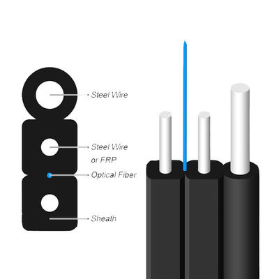 G657A1 1 2 4 câble aérien autosuffisant du noyau FTTH FTTX