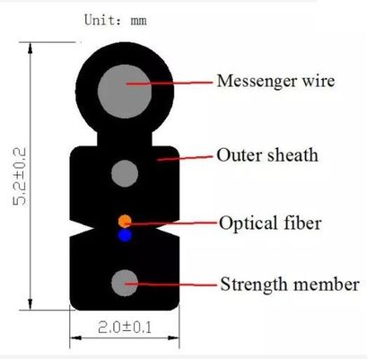 Fil d'acier extérieur 1 2 4 6 câble d'interface du noyau G657a1 FTTH