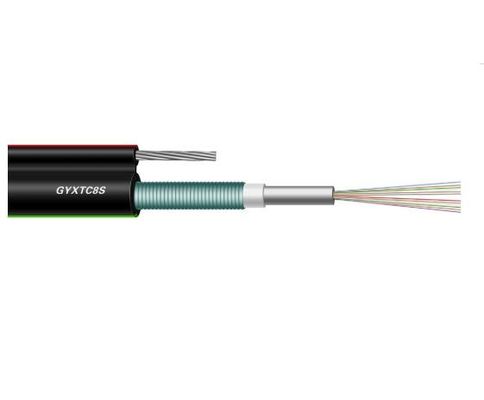 Câble optique aérien de fibre du schéma 8 de mode unitaire de noyau de GYXTC8S 6