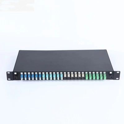 24 LC gauches glissant le type boîte optique d'arrêt de fibre de tableau de connexions