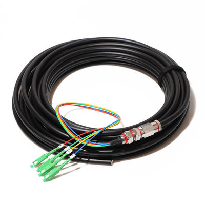 4 pré terminés creusent le tresse imperméable de câble optique de fibre de FOC