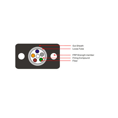 1,2,4 câble optique plat de fibre de la baisse FOC du noyau G657A1 G657A2 FTTH