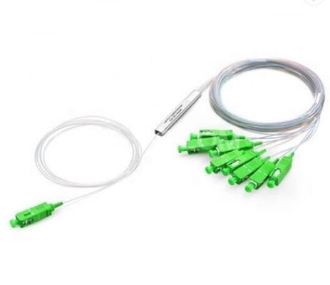 Sc RPA 1 a entré 8 le diviseur optique en acier de PLC de fibre de tube de la sortie 1x8