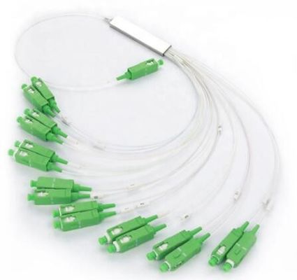Sc RPA 1 a entré 8 le diviseur optique en acier de PLC de fibre de tube de la sortie 1x8