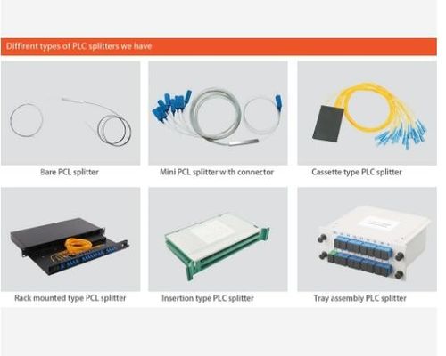 1*2 4 8 16 32 64 diviseur optique de PLC de fibre de connecteur de Sc RPA du SM 0.9mm