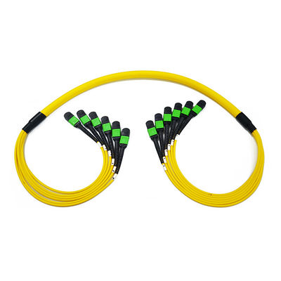 12 câble unimodal de correction de fibre de la fibre 9/125 OS2 MTP MPO