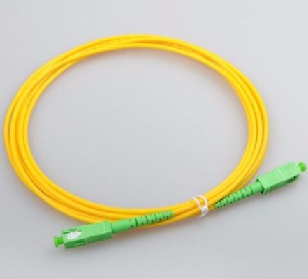 SC/APC au câble optique recto de fibre du mode unitaire LSZH de SC/APC