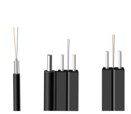 Bas câble d'interface d'intérieur du noyau FTTH de la gaine KFRP GJXFH 8 de fumée