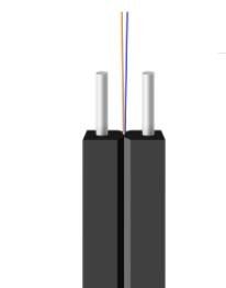 Bas câble d'interface d'intérieur du noyau FTTH de la gaine KFRP GJXFH 8 de fumée
