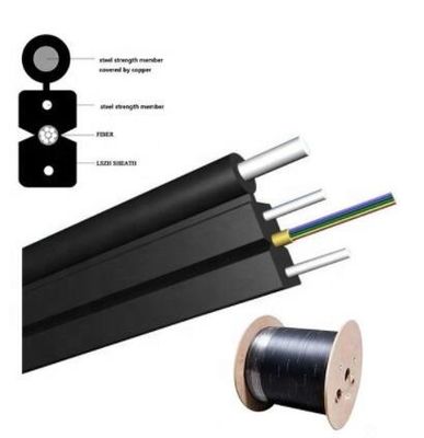 Câble d'interface optique autosuffisant de fibre de FTTH FRP GFRP KFRP