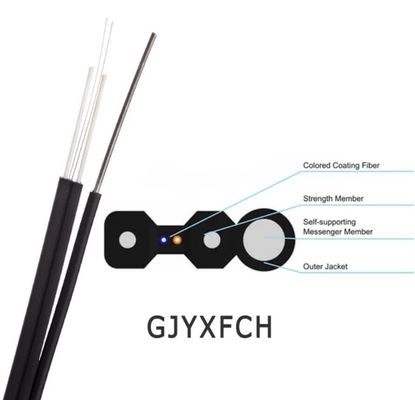 Câble d'interface aérien autosuffisant extérieur du noyau FTTH de GJYXFCH 1 - 24