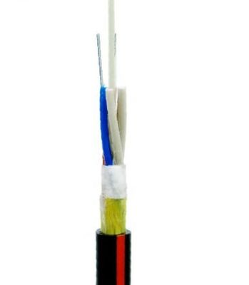 Câble optique extérieur de fibre du noyau ADSS OFC du mode unitaire 24