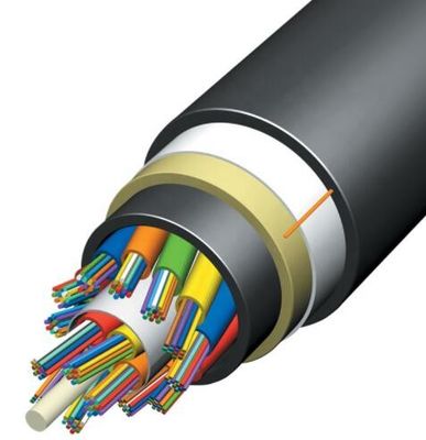 Câble optique extérieur de fibre du noyau ADSS OFC du mode unitaire 24
