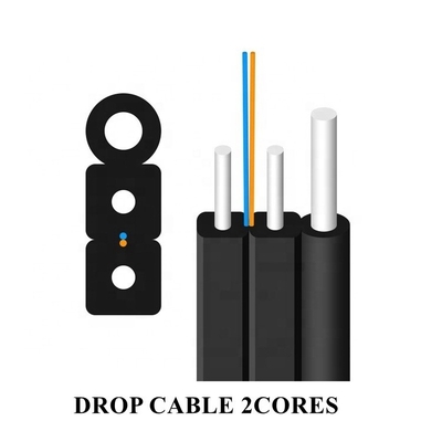 Fil d'Aramid de câble de la télécommunication ISO9001 Dual Core avec la veste FTTH de LSZH