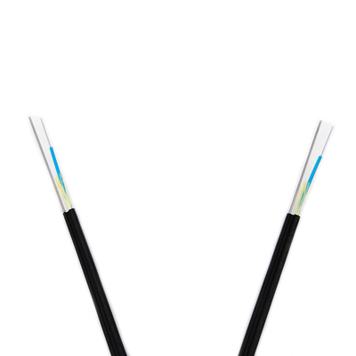 Ftth aérien extérieur 24 fibre de câble à fibres optiques de 12 noyaux autosuffisante