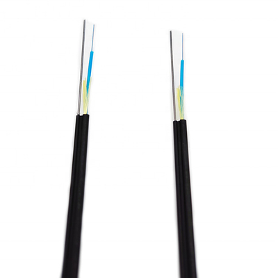 Ftth aérien extérieur 24 fibre de câble à fibres optiques de 12 noyaux autosuffisante